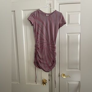 PINK tie dye t-shirt dress Sz XS
